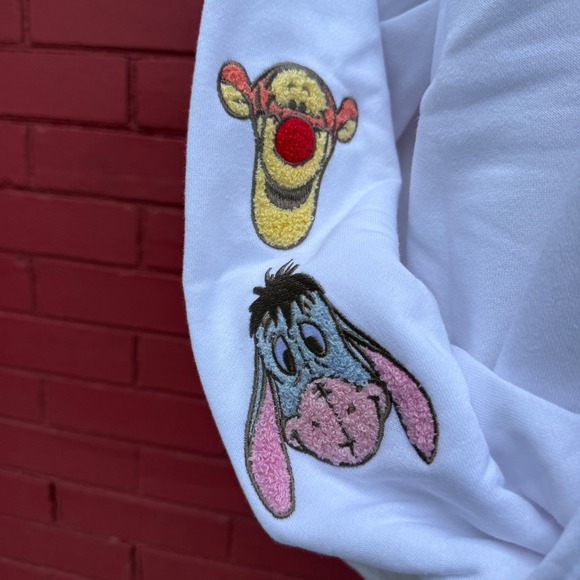 Disney Winnie the Pooh White Full Zip Hoodie Sweatshirt XXL Womens - Picture 4 of 9